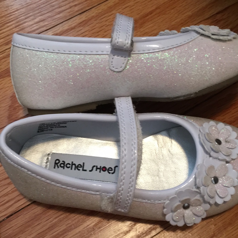 Toddler Girls white Sparkle Shoes - Picture 2 of 5